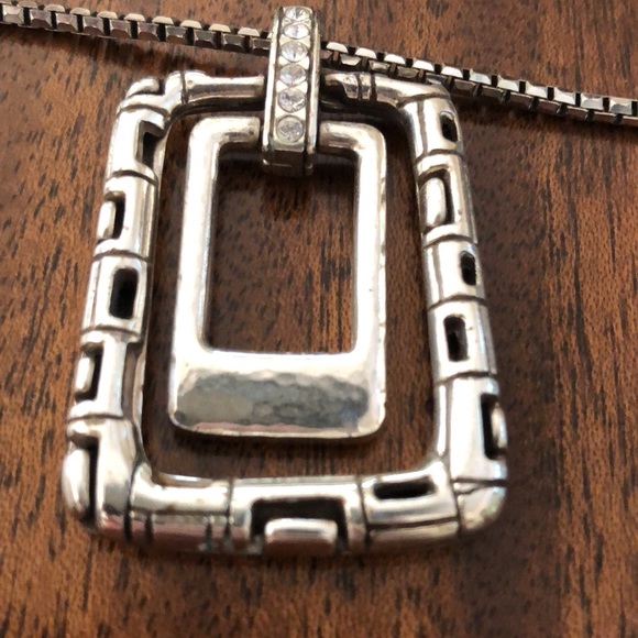 Brighton NEXUS DOUBLE SQUARE retired pendant necklace - Picture 3 of 9